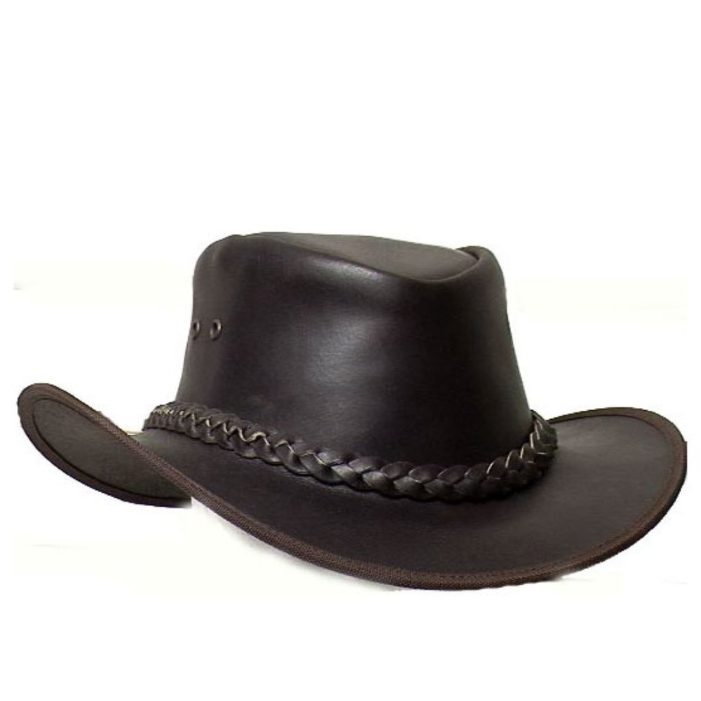 GENUINE COWHIDE LEATHER WESTERN HAT BROWN #2692